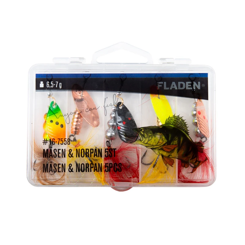 Fladen Mäsen & Norpan 5pcs 6,5-7g In Plastic Box 1 Fladen Mäsen & Norpan 5pcs 6,5-7g In Plastic Box