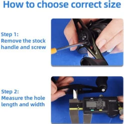 Gomexus 95mm Carbon Swept Handle With 20mm Aluminium Knob -Angeln Verkaufsgeschäft DCS95A20BKGDr 5