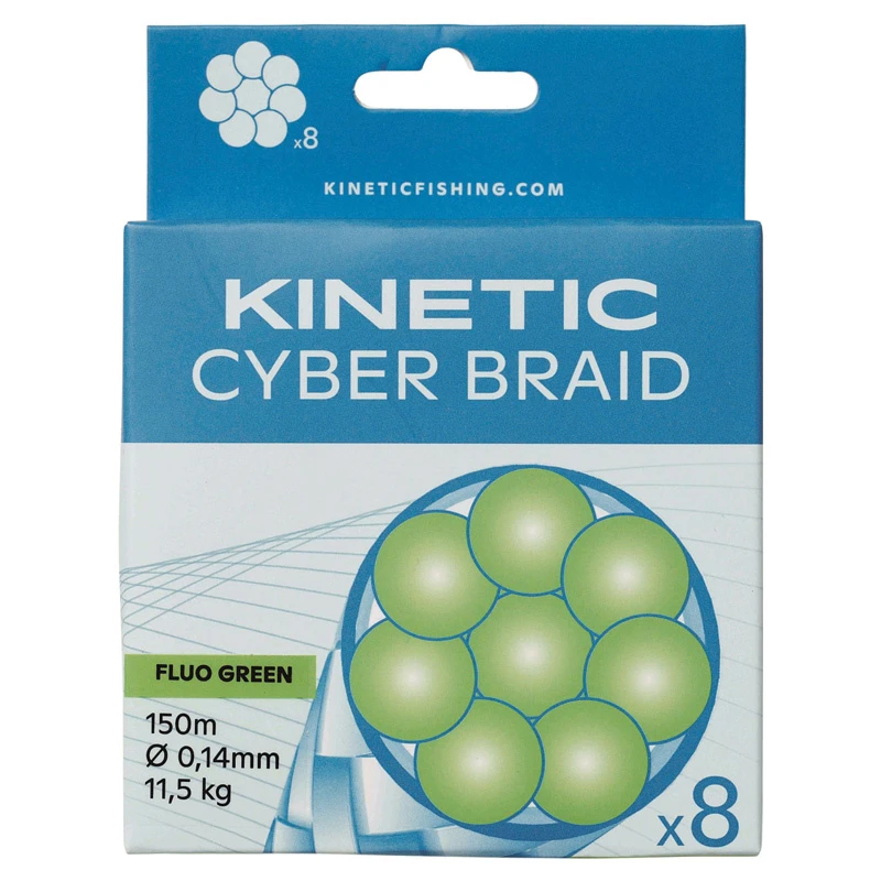 Kinetic 8 Braid 150m Fluo Green 2 Kinetic 8 Braid 150m Fluo Green – Bild 2